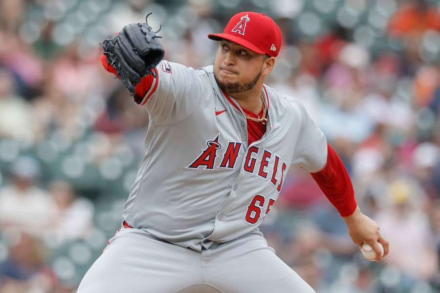 Los Angeles Angels Jose Quijada pitching against the Detroit Tigers (2024)