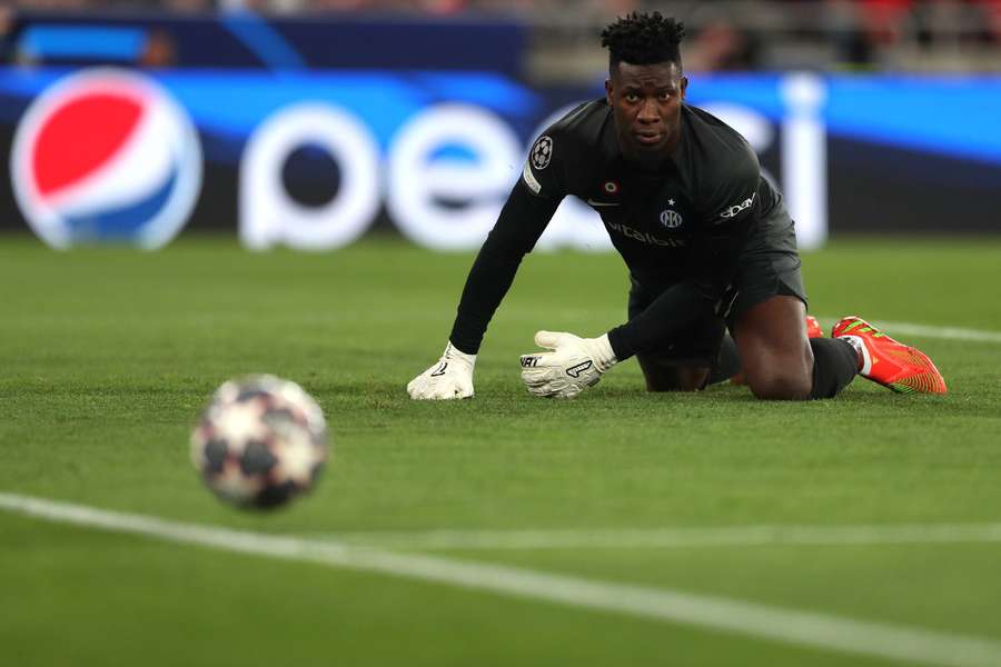 Onana în acțiune în tricoul lui Inter