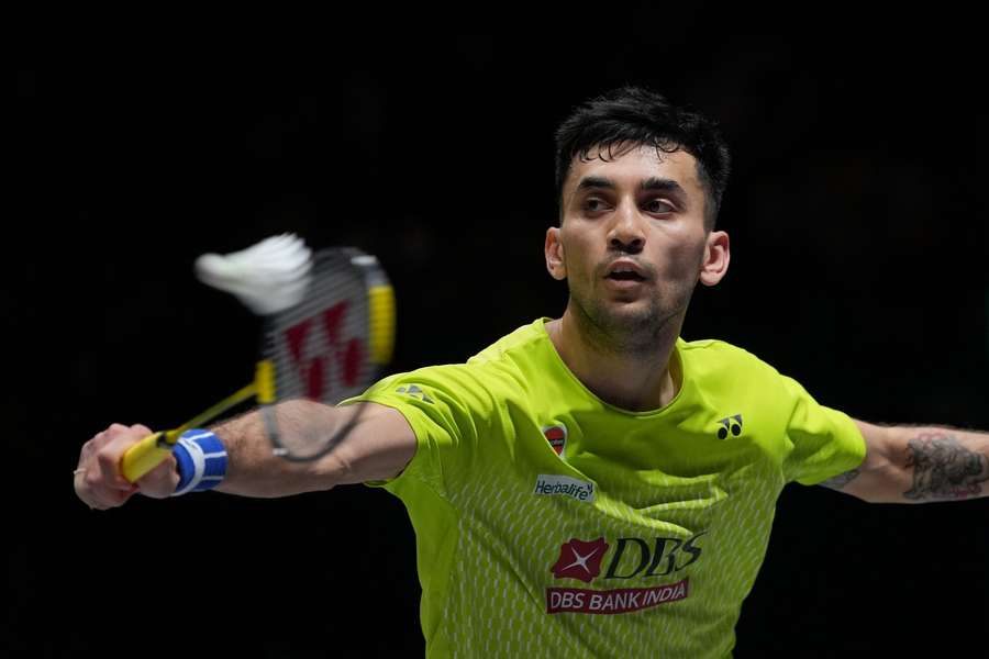 Lakshya Sen in action against Victor Lai in th All England semi-final