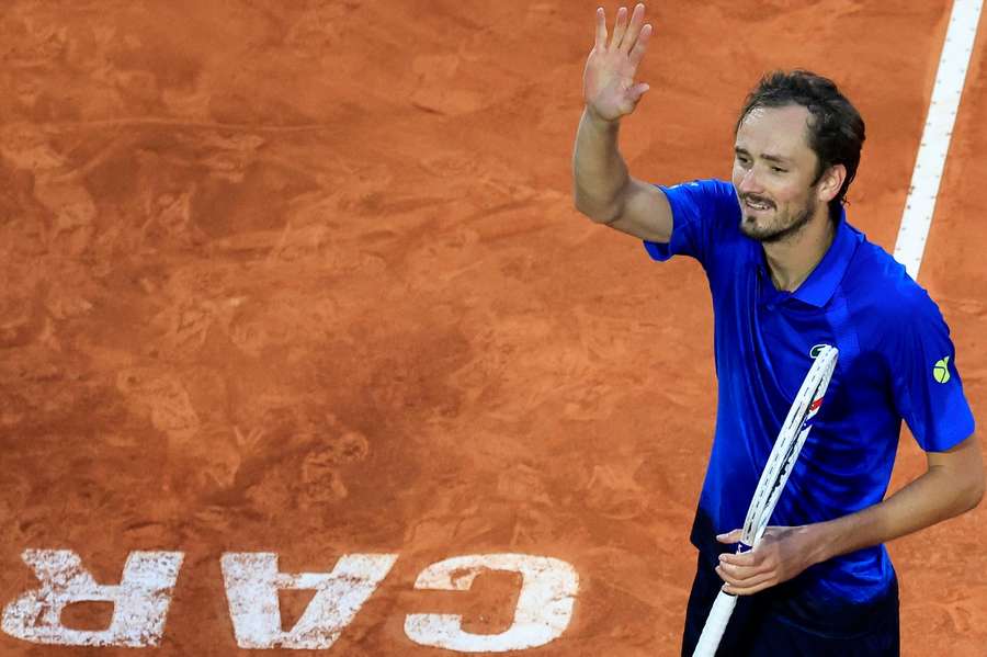 Medvedev celebrates his win