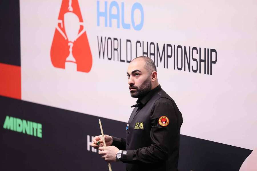 Hossein Vafei bei seinem WM-Auftakt.