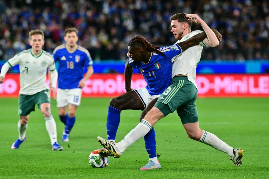 Kean has cut a frustrated figure up front for Italy