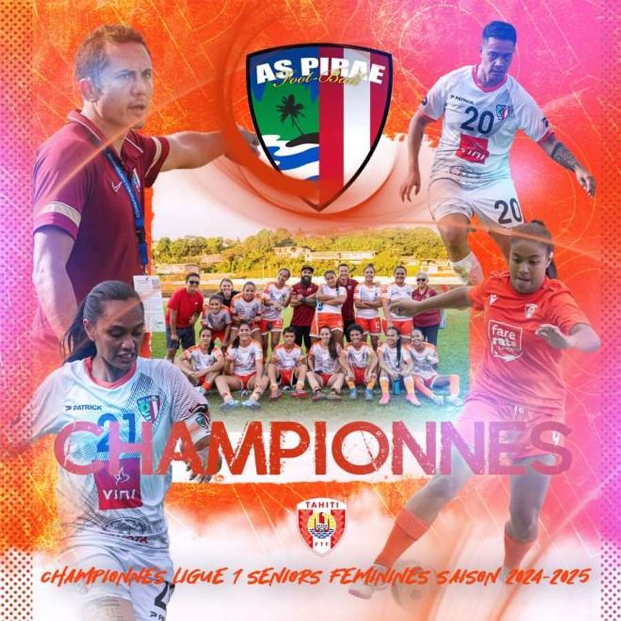 AS Pirae won the women’s Ligue 1 title in 2024-25 AS Pirae won the women’s Ligue 1 title in 2024-25