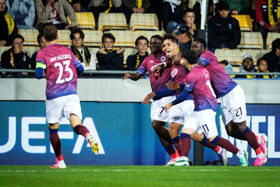 Torreense celebrate Alejandro Alfaro Cascales's goal Torreense celebrate Alejandro Alfaro Cascales's goal