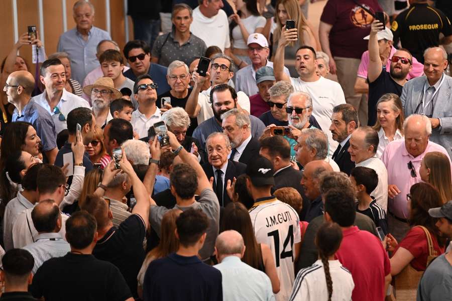 Florentino Pérez, tras votar en Valdebebas