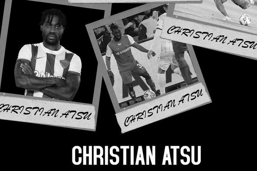 Christian Atsu foi hoje encontrado sem vida debaixo dos escombros do local onde residia