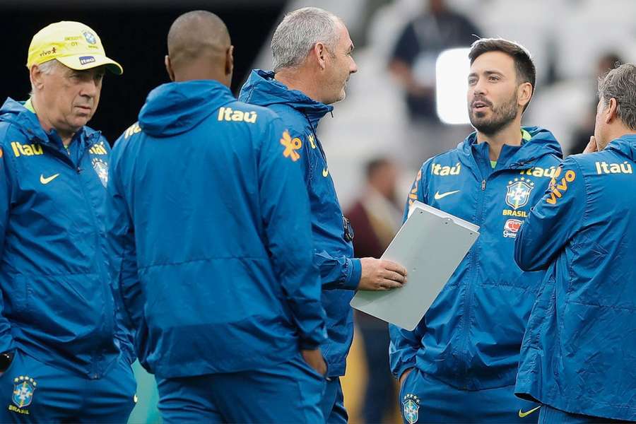 Davide Ancelotti in training with the Brazilian national team Davide Ancelotti in training with the Brazilian national team