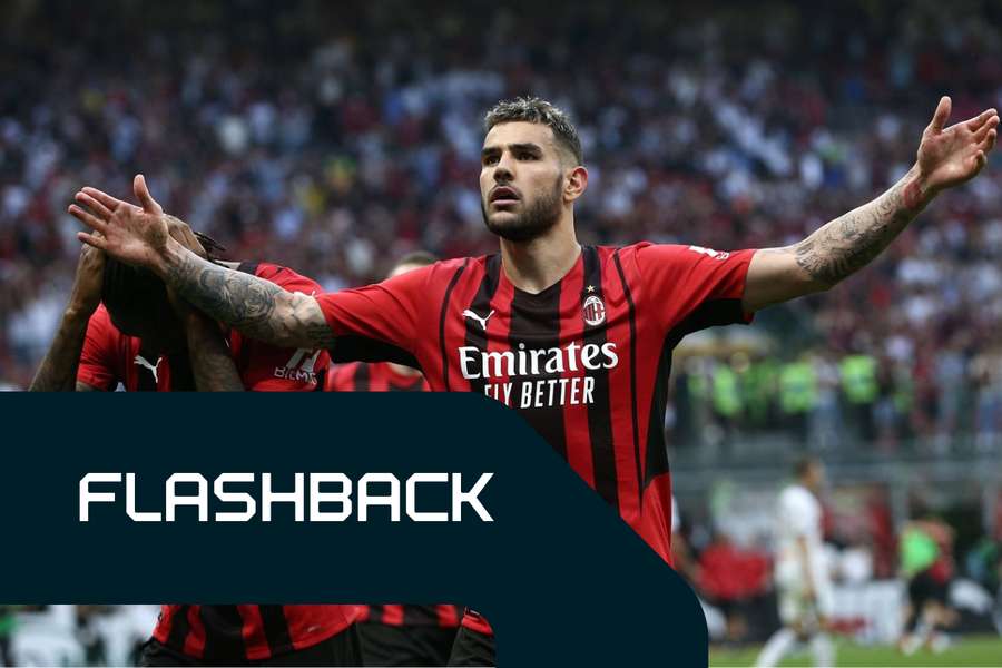 L'esultanza di Theo Hernandez dopo il gol contro l'Atalanta, 15 maggio 2022