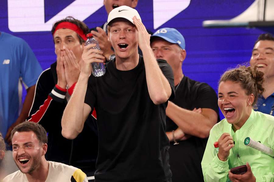 Jannik Sinner și Jasmine Paolini în timpul '1 Point Slam'