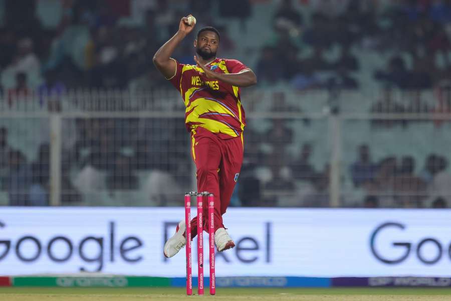 Shepard in action for the West Indies