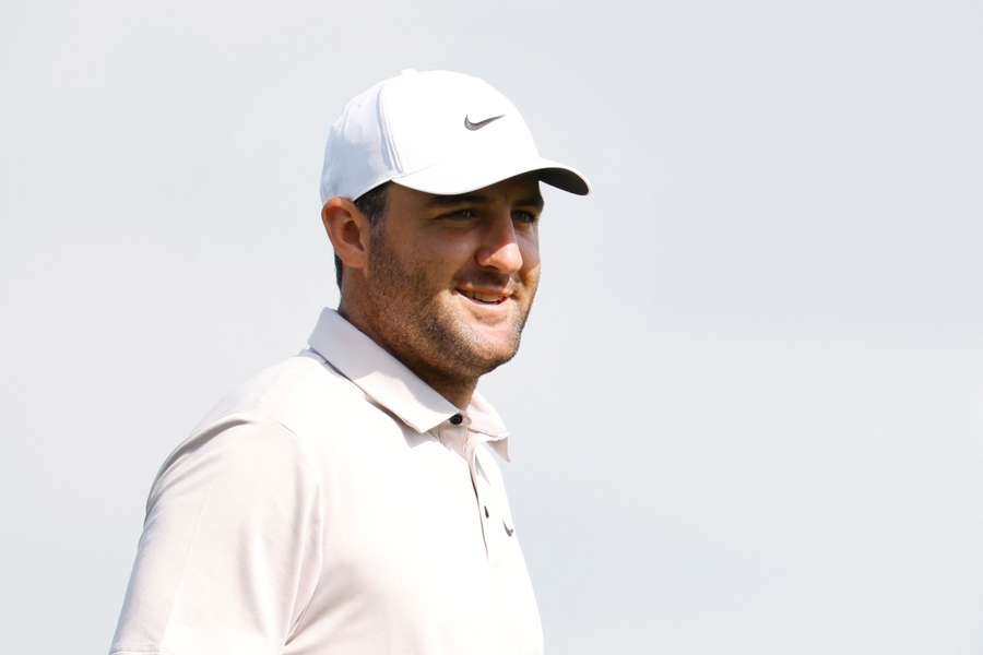 Scottie Scheffler during a practice round at Oakmont ahead of the 125th US Open
