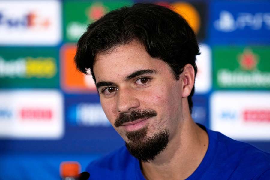 Vitinha na conferência de imprensa