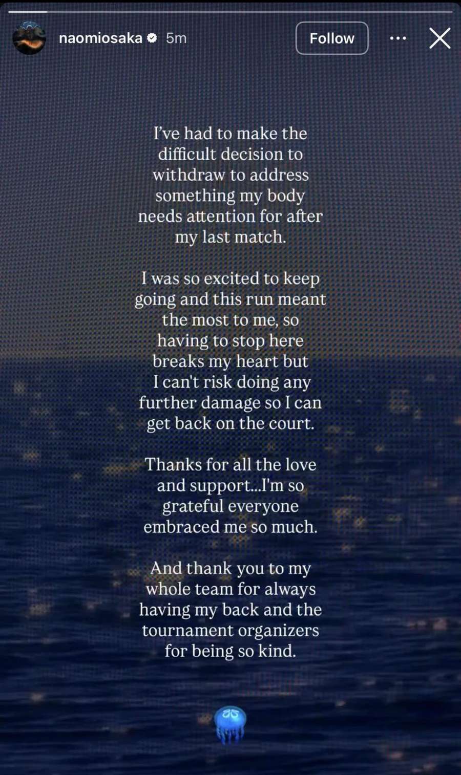 Mesaj Naomi Osaka