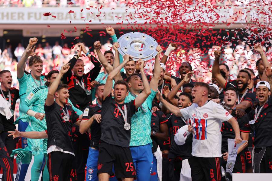 Bayern celebrate their title