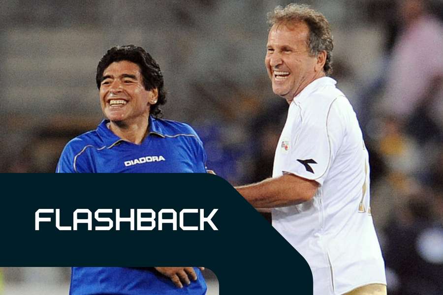 Maradona contra Zico muchos años después