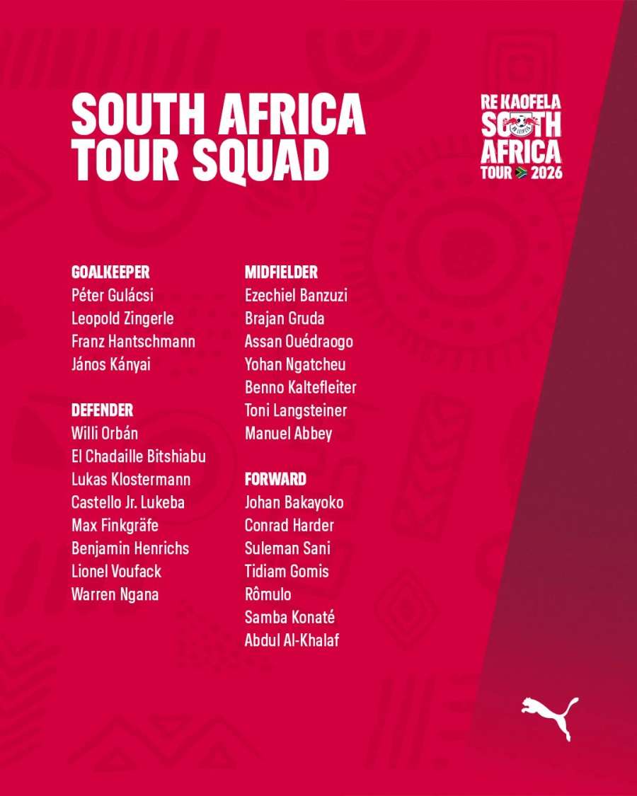 RB Leipzig squad for South Africa tour RB Leipzig squad for South Africa tour