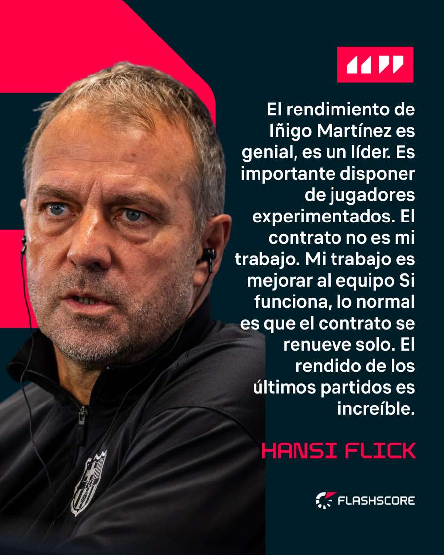 Hansi Flick, sobre Iñigo Martínez