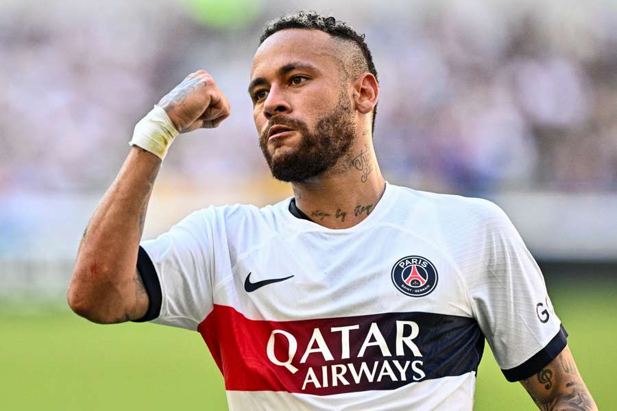 Neymar in actie namens PSG op 3 juli in Zuid-Korea