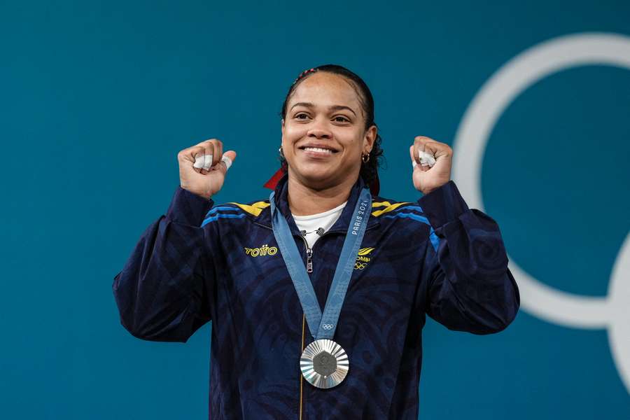 Mari Leivis Sánchez, con su medalla de plata