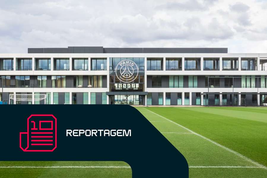 O campo de treinos no Campus do PSG em Poissy