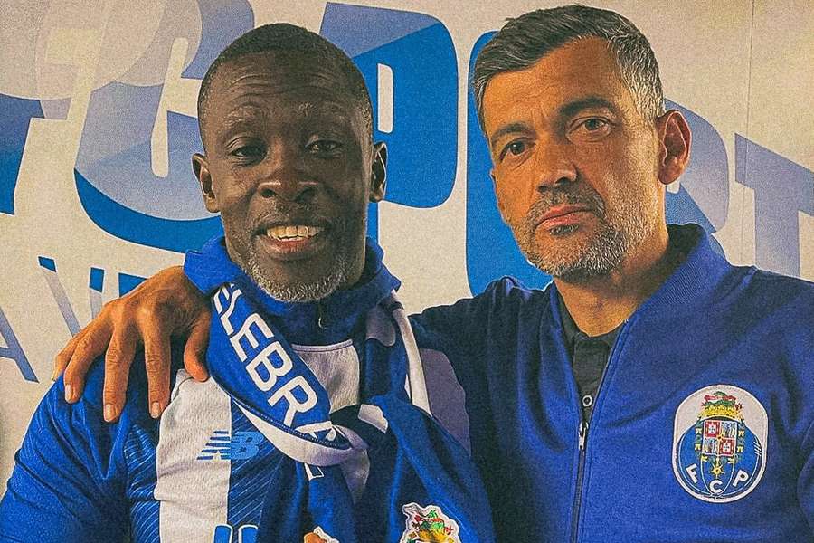 Siramana Dembelé com Sérgio Conceição Siramana Dembelé com Sérgio Conceição