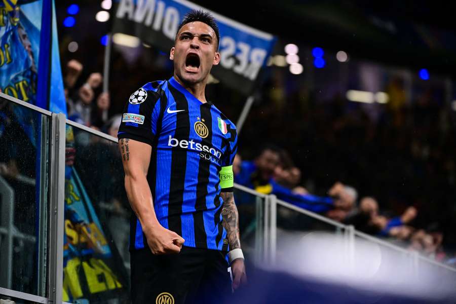 L'esultanza di Lautaro Martinez in Champions League L'esultanza di Lautaro Martinez in Champions League