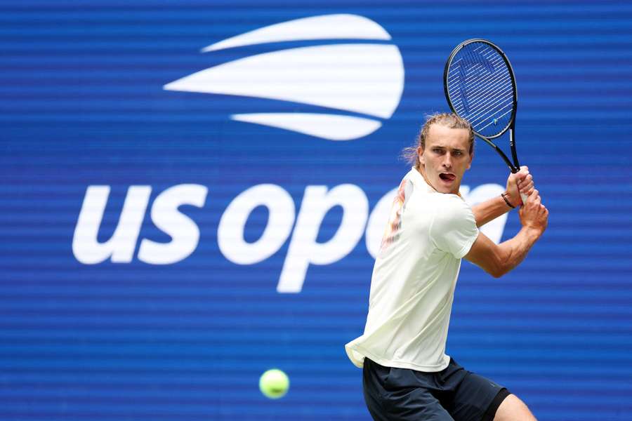 Alexander Zverev bei einer Trainingseinheit in Flushing Meadows.