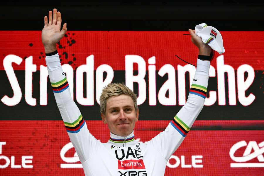 Am Siegertreppchen fühlt sich Pogacar wie zuhause