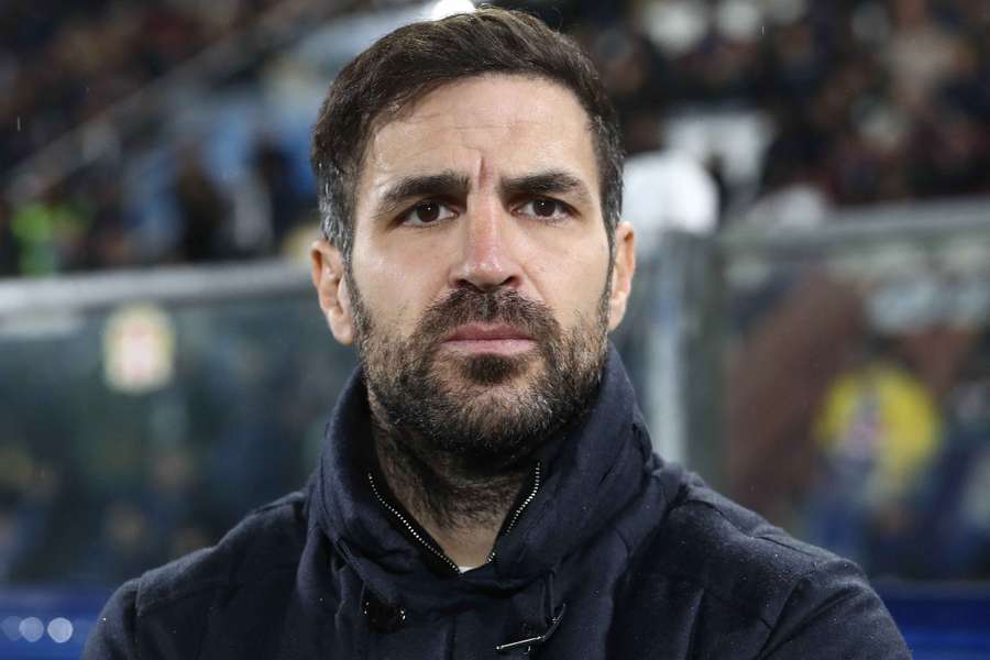 Cesc, en el último partido del Como.