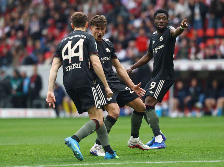 Bischof celebrates his equaliser