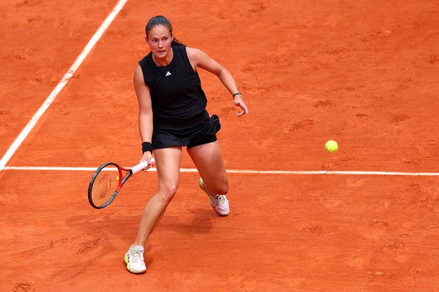 Australia's Daria Kasatkina in action during her fourth-round match against Russia's Mirra Andreeva