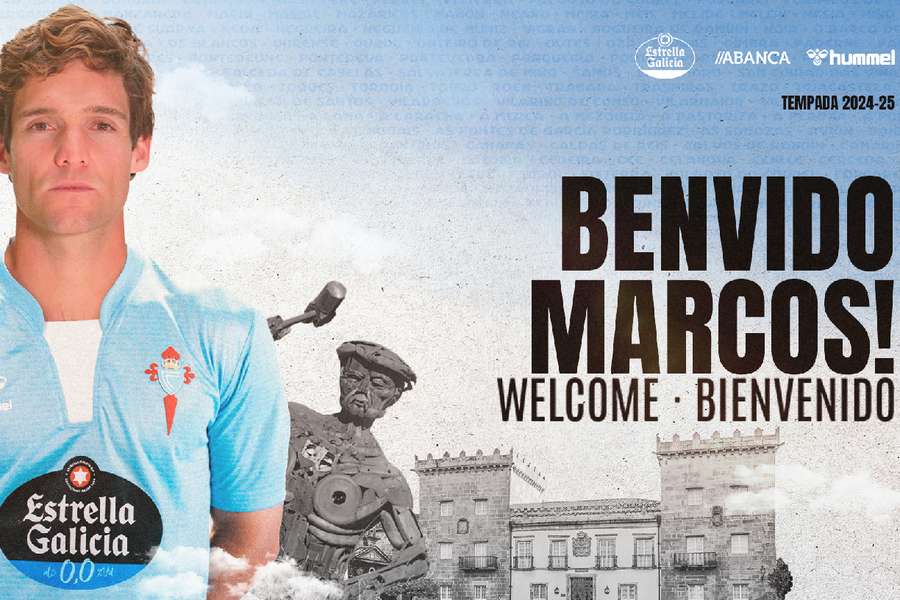 Marcos Alonso, novo jogador do Celta