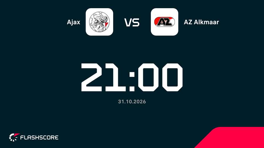Ajax-AZ will kick off at 21.00 CEST on Saturday