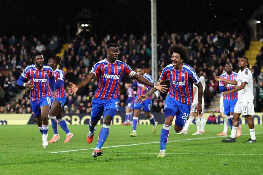 Crystal Palace's Marc Guehi celebrates scoring against Fulham Crystal Palace's Marc Guehi celebrates scoring against Fulham