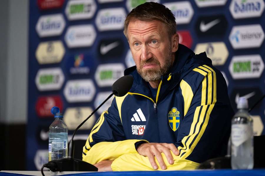 Graham Potter at the post-match press conference