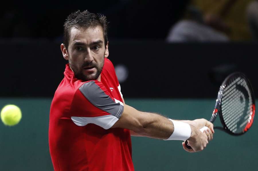 Marin Cilic met racket en bal