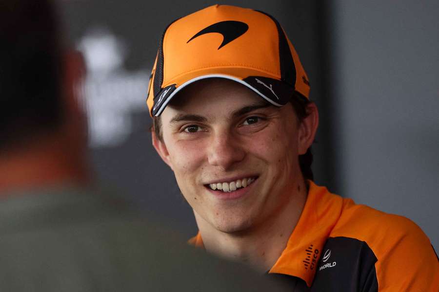 McLaren's Oscar Piastri during a press conference McLaren's Oscar Piastri during a press conference