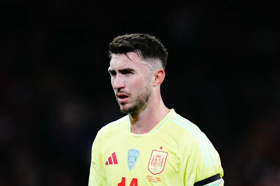 Aymeric Laporte in action for Spain