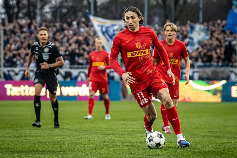 Alexander Lind scored FC Nordsjaelland's winning goal against AGF Alexander Lind scored FC Nordsjaelland's winning goal against AGF
