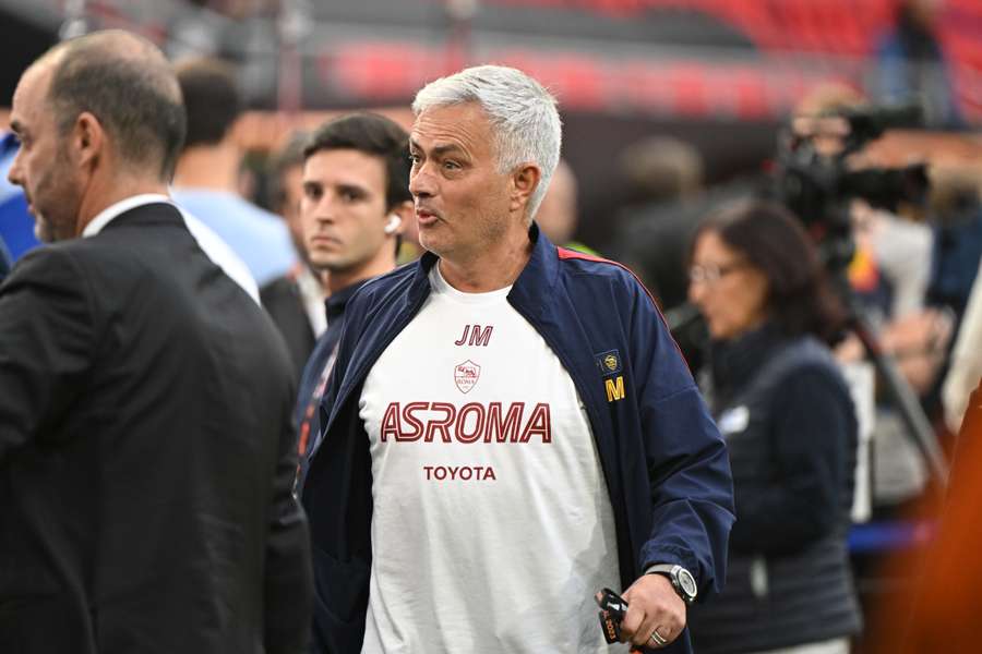 Mourinho was in high spirits during the press conference prior to the Europa League