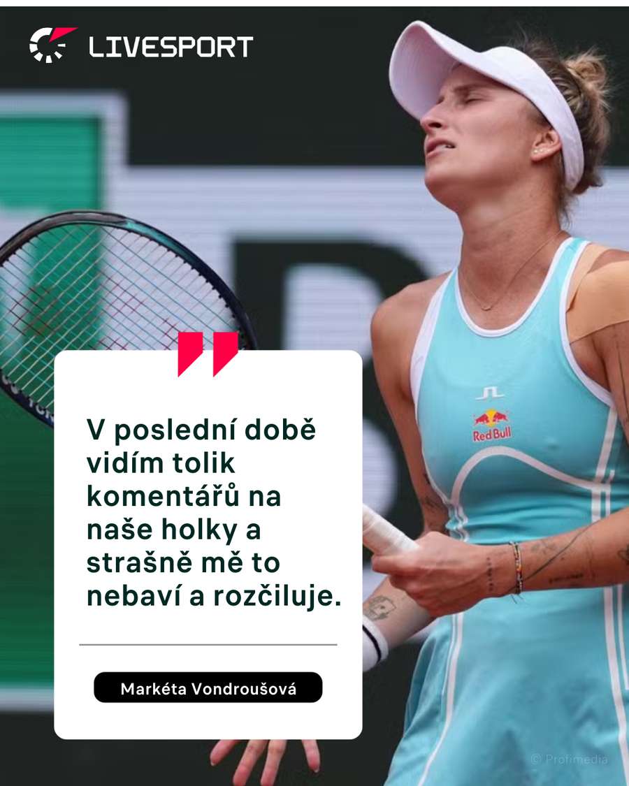 Vondroušová se vyjádřila ke kritice českých tenistek.