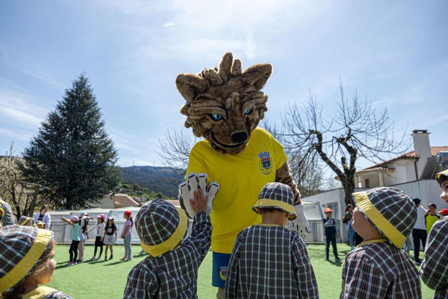 Mascote do Arouca também marcou presença