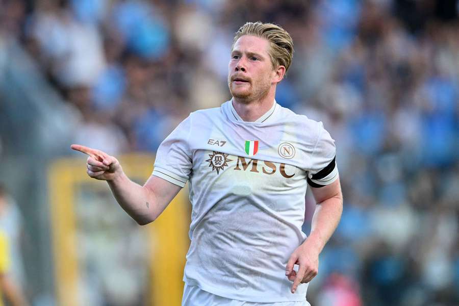 L'esultanza di Kevin De Bruyne dopo il gol contro il Girona