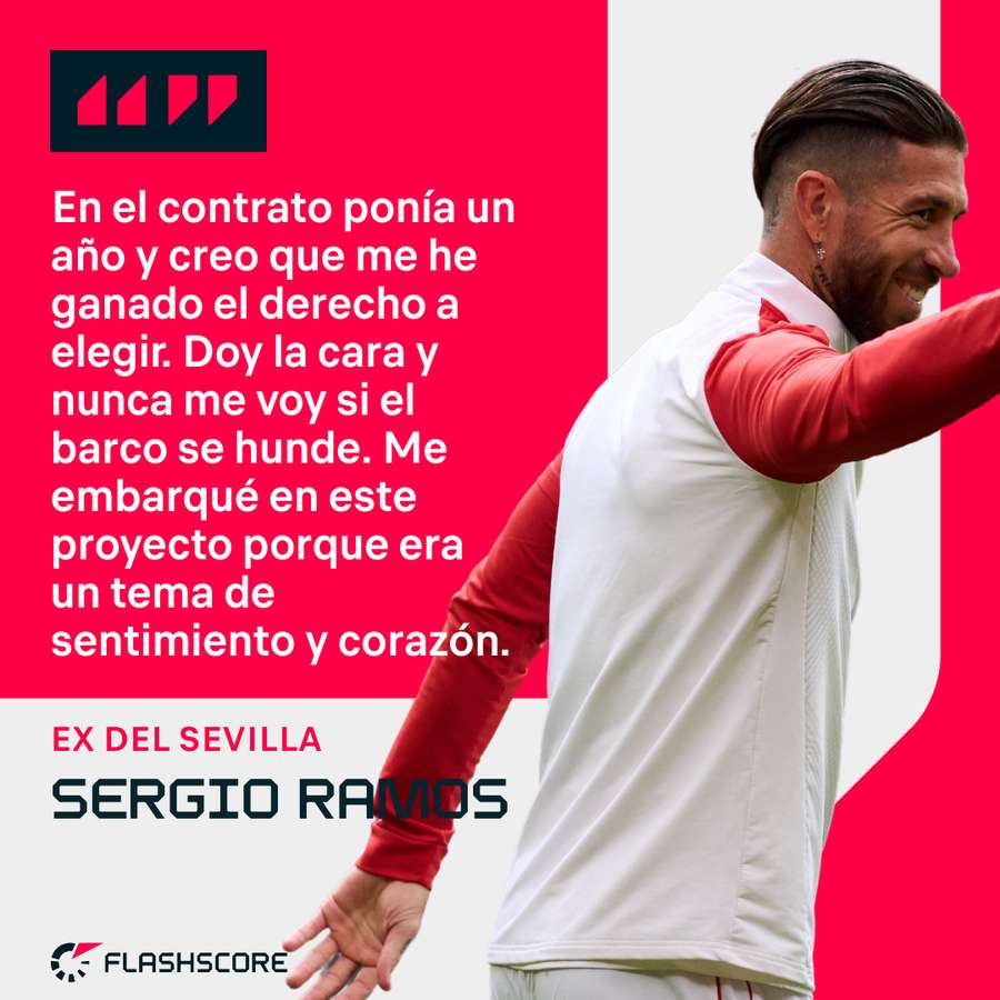 Las palabras de Sergio Ramos.