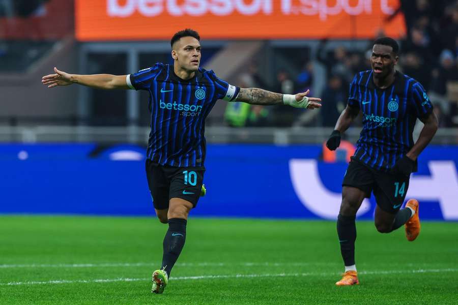 Lautaro Martinez, celebrando