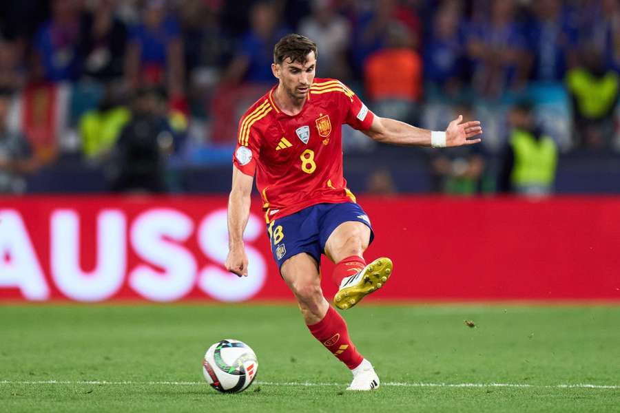 Fabián, durante el España-Francia de semifinales