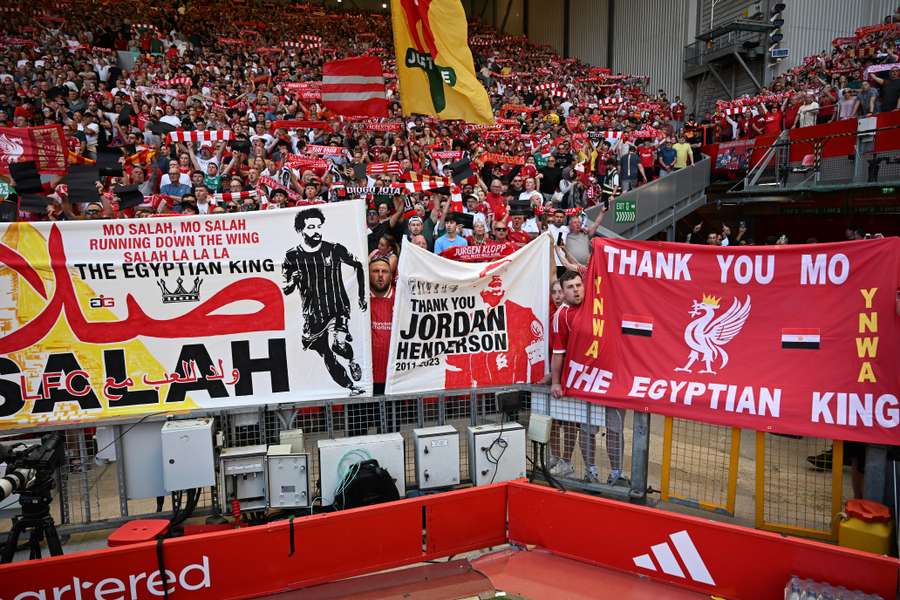 As homenagens da torcida do Liverpool a Mohamed Salah As homenagens da torcida do Liverpool a Mohamed Salah