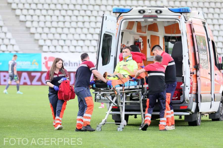 Luca Mihai a suferit o accidentare gravă în partida cu Dinamo