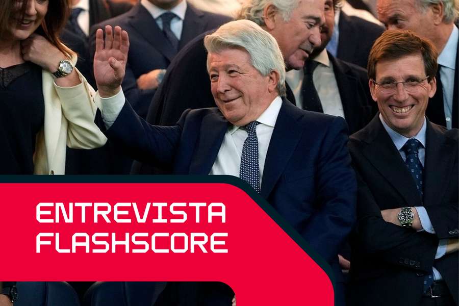 O presidente do Atlético de Madrid, Enrique Cerezo .