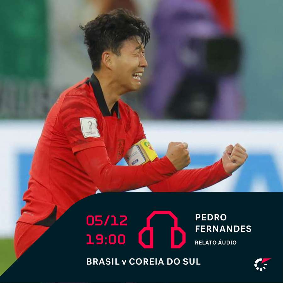 Acompanhe o jogo entre Brasil e Coreia do Sul, no site ou na App, através do relato de Pedro Fernandes